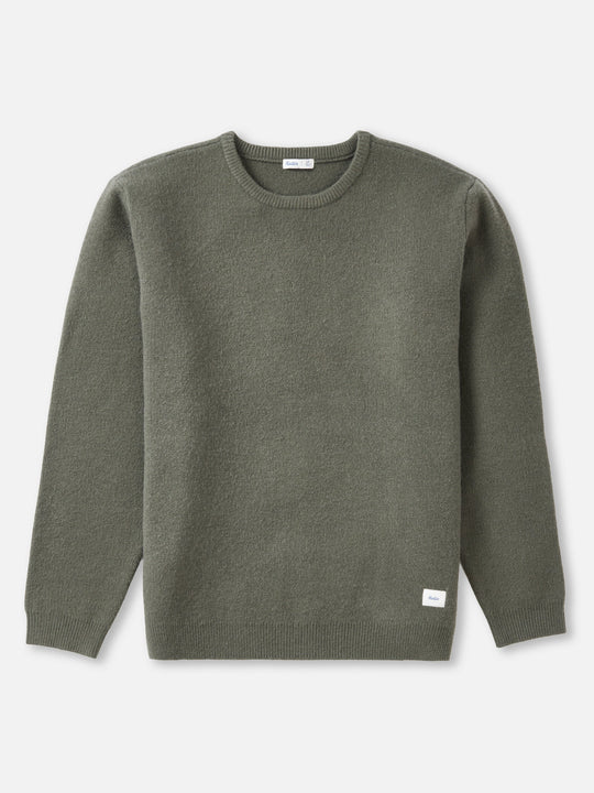 Katin Rivers Sweater in Gray Green, laid flat, front view