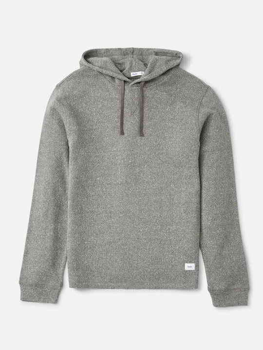 Katin Sock Hood Sweater in Gray, laid flat, front view