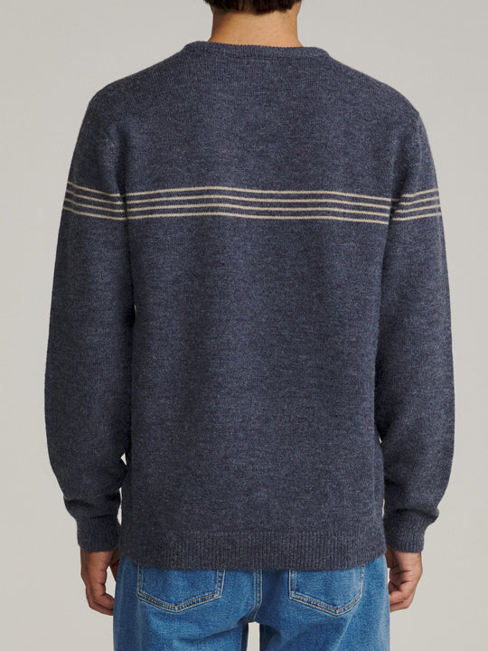 Katin Charles Sweater in Navy, on model back