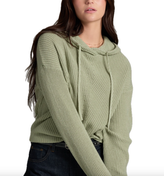 KUHL Fireside Sweater Hoody in Sea Crest, front - Davidson Provision Co.