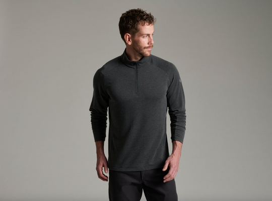 KUHL Influx 1/4 Zip in Carbon, front - Davidson Provision Co.
