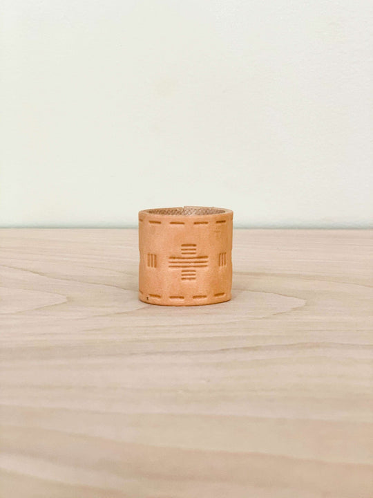 Leather bandana slide - tooled - Davidson Provision Co.