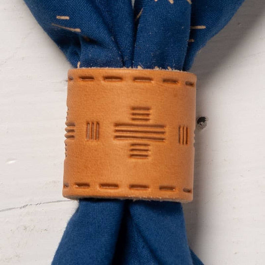 Leather bandana slide - tooled - Davidson Provision Co.