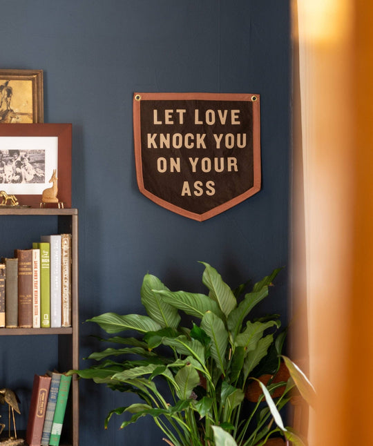 Let Love Knock You On Your Ass Camp Flag • Jason Isbell x Oxford Pennant - Davidson Provision Co.