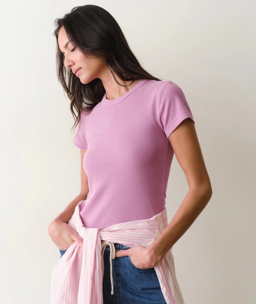 Lexi Rib Sun-In Crew Tee - Davidson Provision Co.