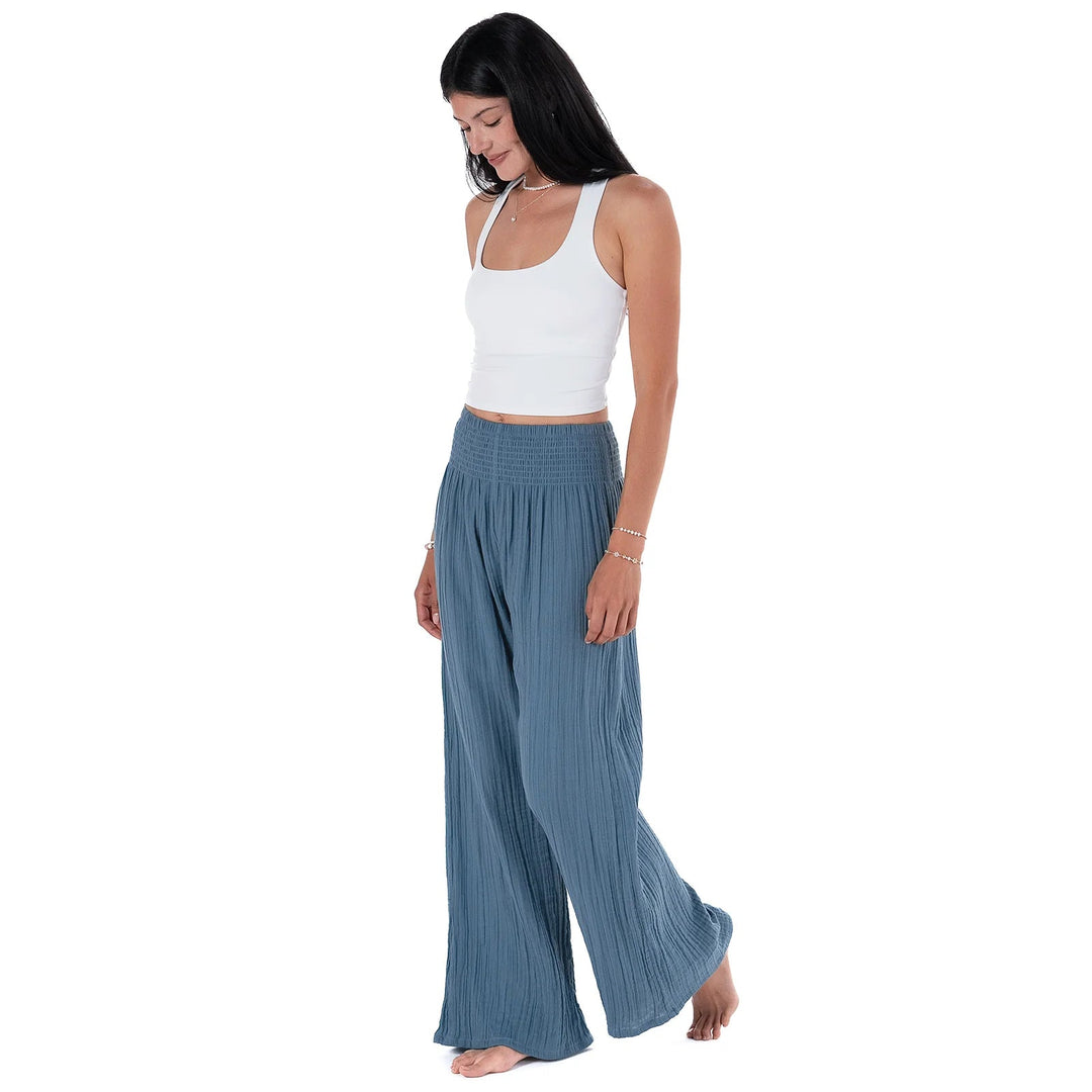 Lotus &amp; Luna Wide Leg Cotton Pants - Davidson Provision Co.