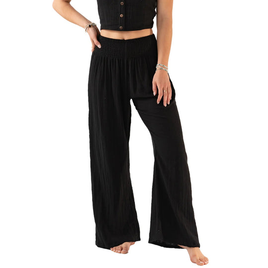 Lotus &amp; Luna Wide Leg Cotton Pants - Davidson Provision Co.
