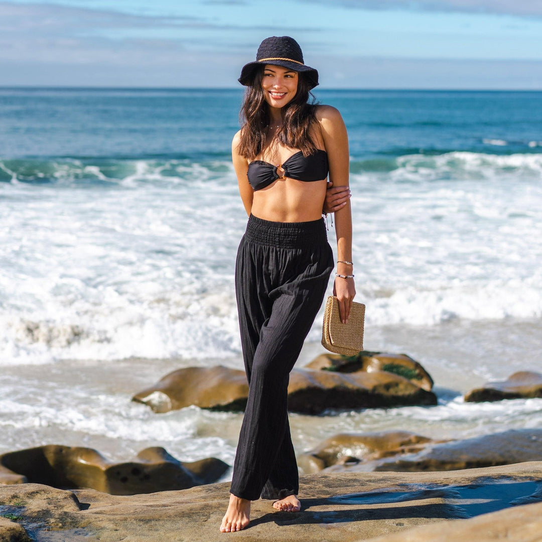 Lotus & Luna Wide Leg Cotton Pants - Davidson Provision Co.