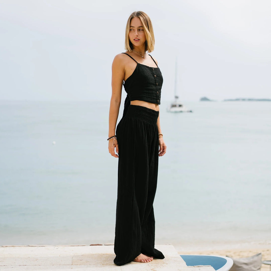 Lotus &amp; Luna Wide Leg Cotton Pants - Davidson Provision Co.