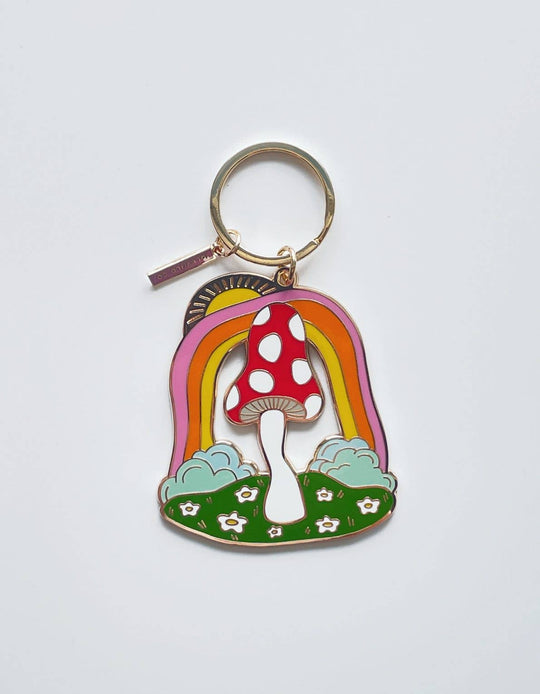 Magic Mushroom Enamel Keychain - Davidson Provision Co.