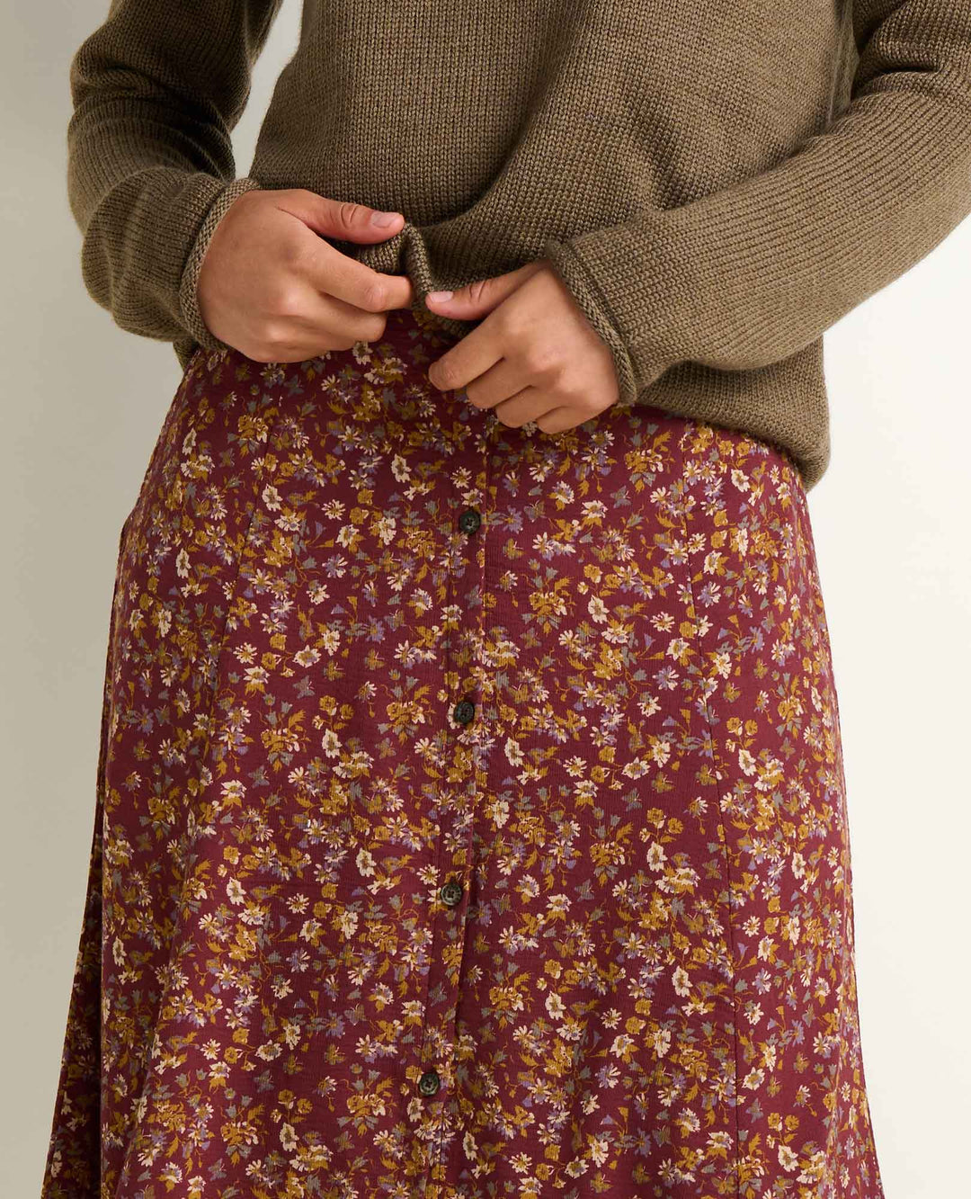Manzana Paneled Midi Skirt - Davidson Provision Co.