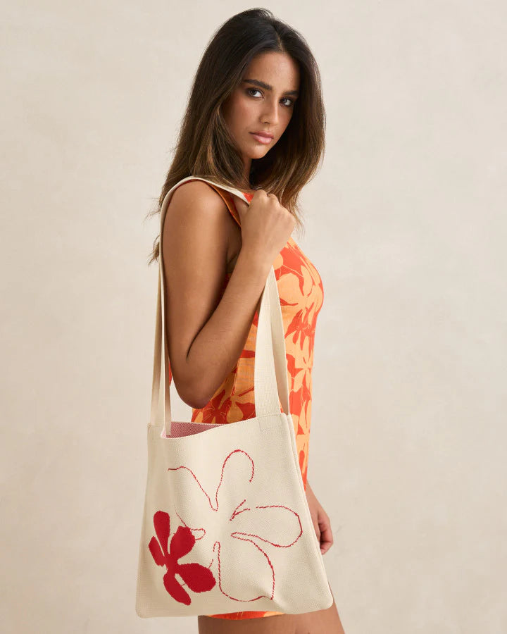 Melia Floral Crochet Tote Bag