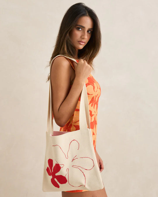 Melia Floral Crochet Tote Bag