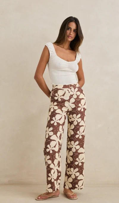 Melia Floral Wide Leg Pant - Davidson Provision Co.