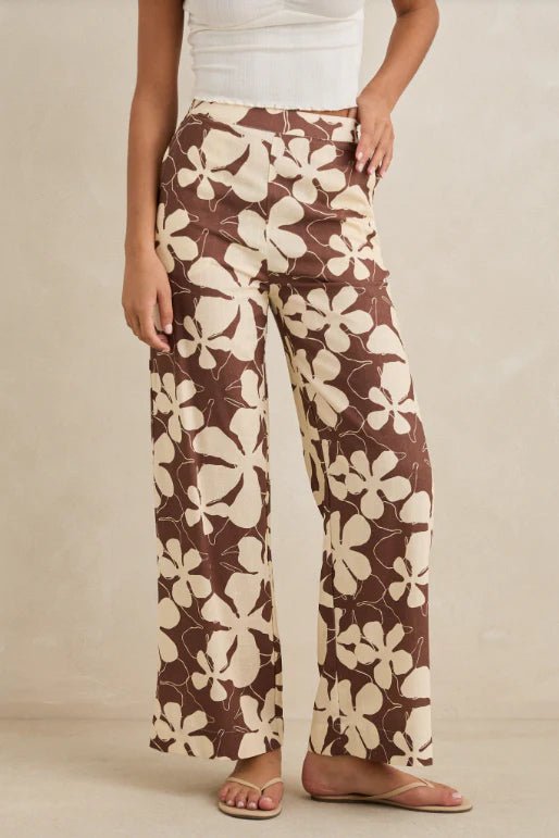 Melia Floral Wide Leg Pant - Davidson Provision Co.