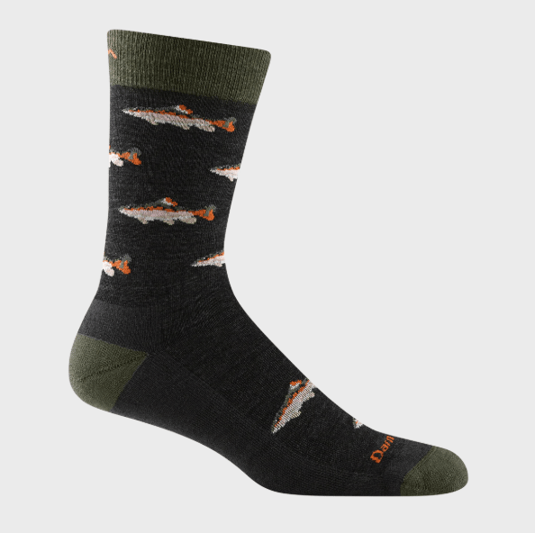 Men's Spey Fly Crew Lightweight Cushion Lifestyle Sock - Davidson Provision Co.