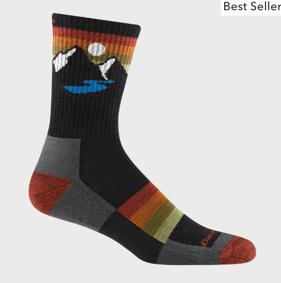 Men's Sunset Ridge Micro Crew Lightweight Hiking Socks - Davidson Provision Co.