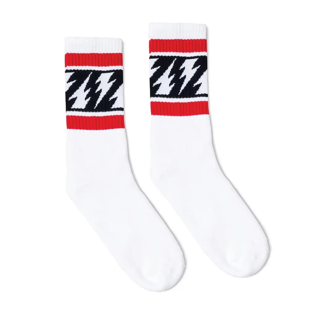 Mike Vallely Crew White (w/LightningBolt) - Davidson Provision Co.
