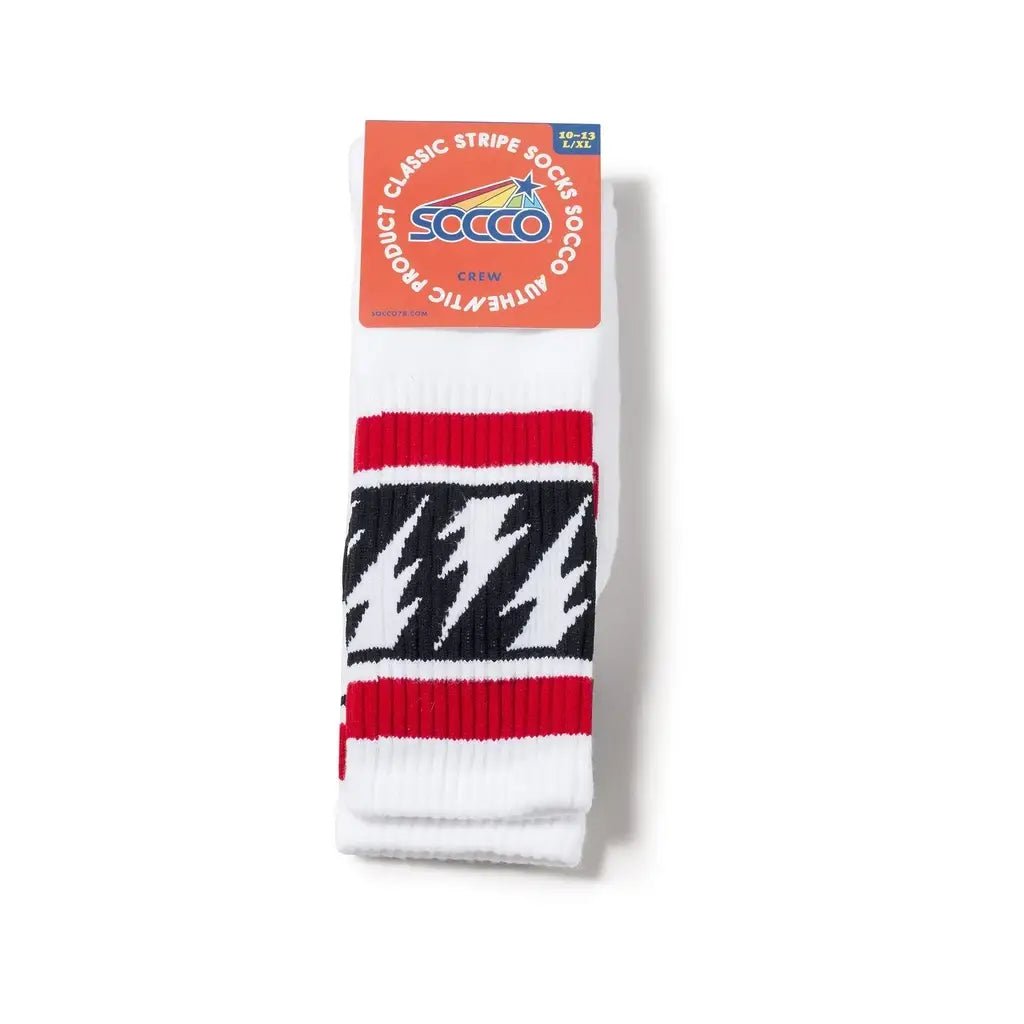 Mike Vallely Crew White (w/LightningBolt) - Davidson Provision Co.