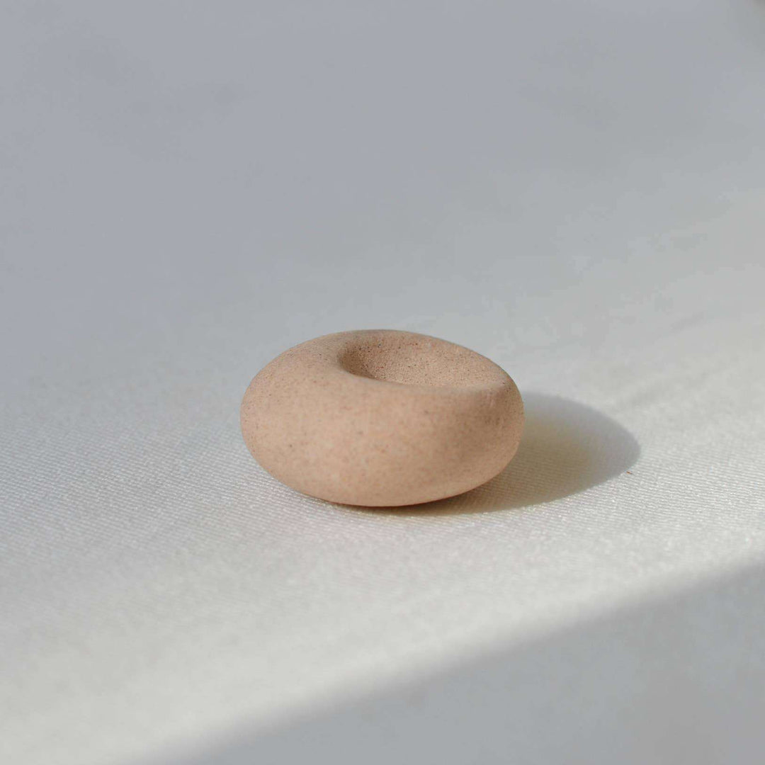 Mini Beige Ceramic Pebble Incense Holder - Davidson Provision Co.