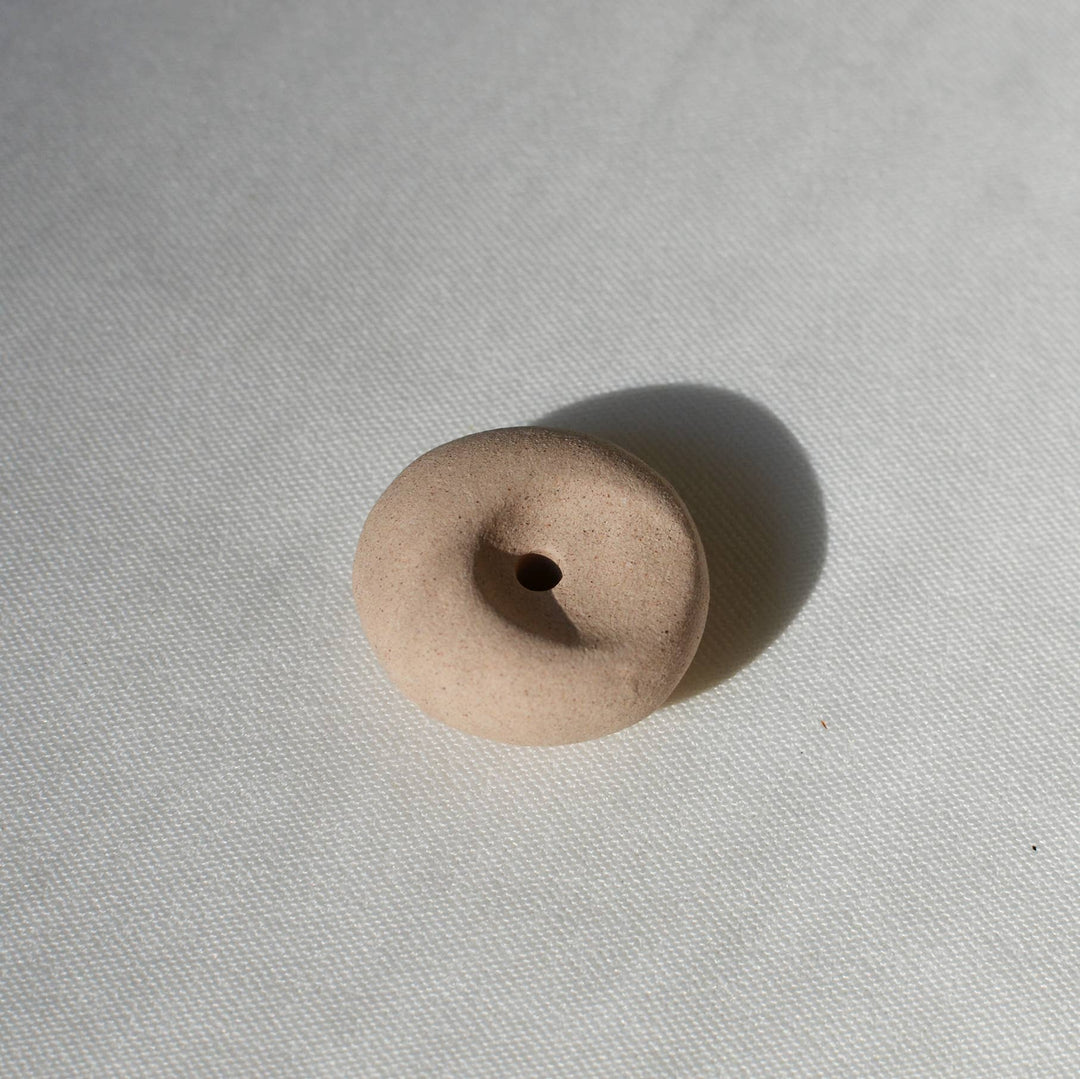 Mini Beige Ceramic Pebble Incense Holder - Davidson Provision Co.
