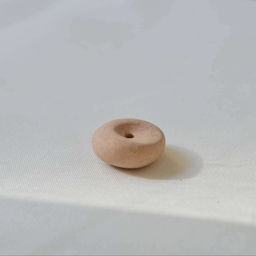 Mini Beige Ceramic Pebble Incense Holder - Davidson Provision Co.