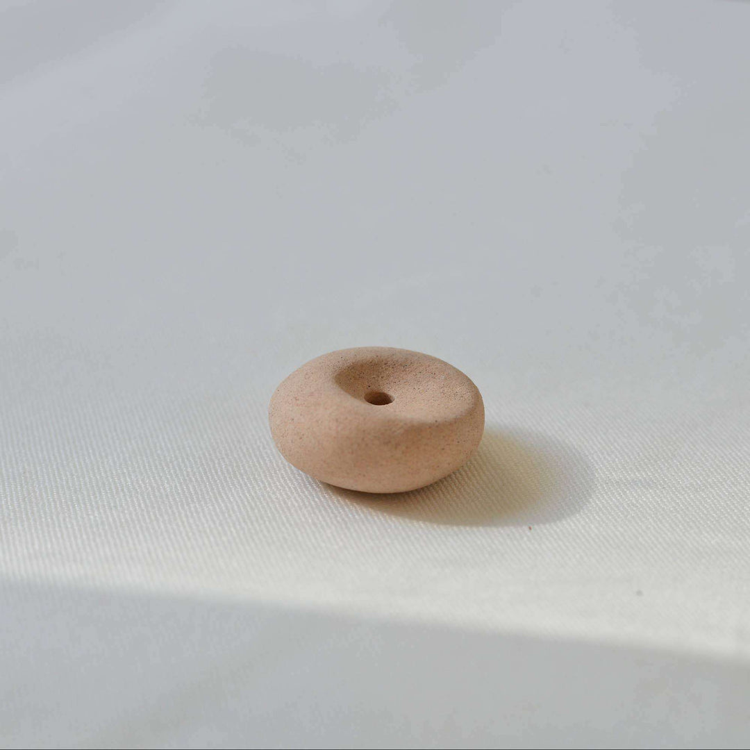 Mini Beige Ceramic Pebble Incense Holder - Davidson Provision Co.