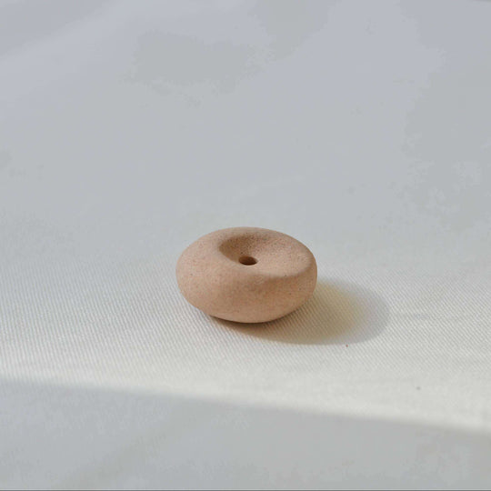 Mini Beige Ceramic Pebble Incense Holder - Davidson Provision Co.