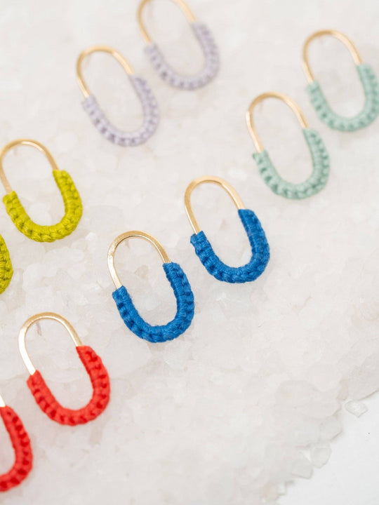 Mini Macramé Link Earrings - Davidson Provision Co.