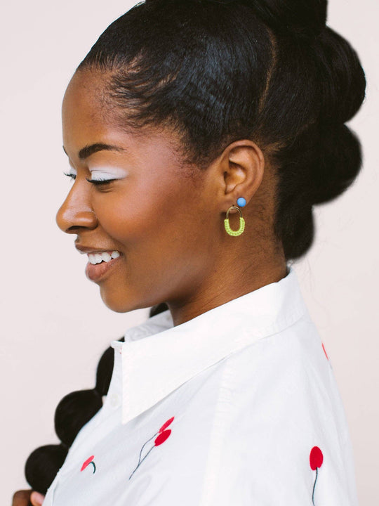 Mini Macramé Link Earrings - Davidson Provision Co.