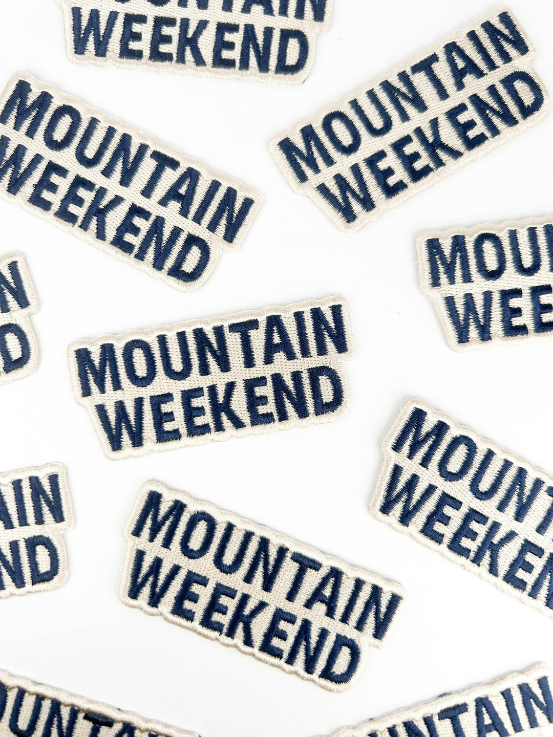 Mountain Weekend Patch Outdoor Adventure Embroidered Iron On - Davidson Provision Co.