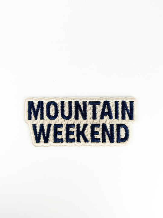 Mountain Weekend Patch Outdoor Adventure Embroidered Iron On - Davidson Provision Co.