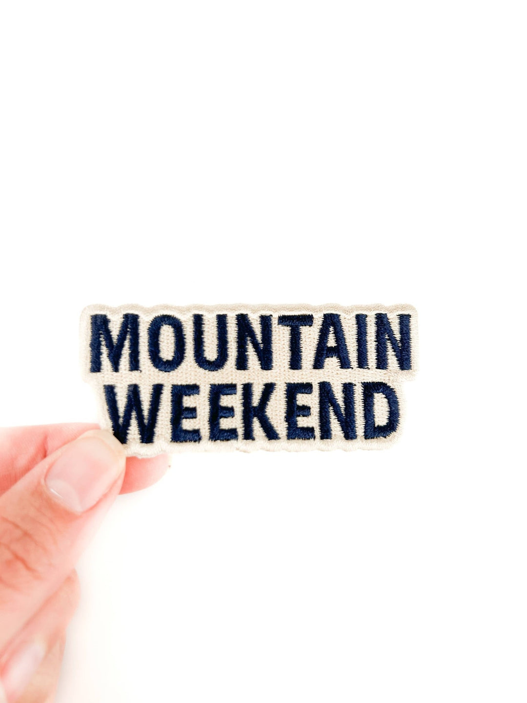 Mountain Weekend Patch Outdoor Adventure Embroidered Iron On - Davidson Provision Co.