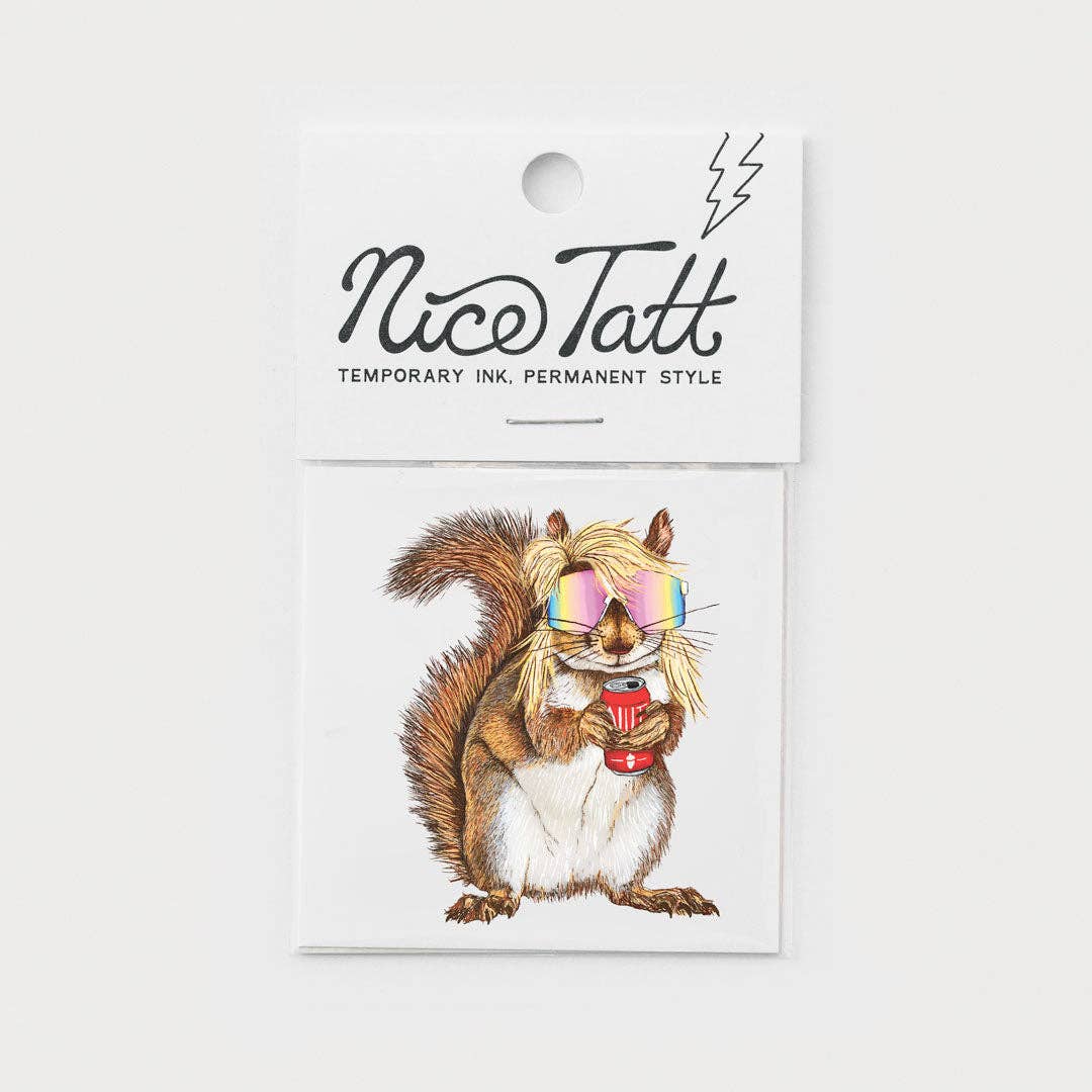 Mullet Squirrel - Temporary Tattoo - Davidson Provision Co.