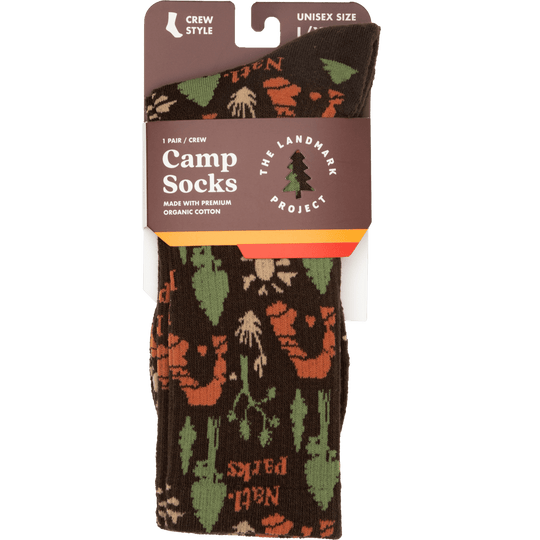 National Park Roundup Sock: Brown - Davidson Provision Co.