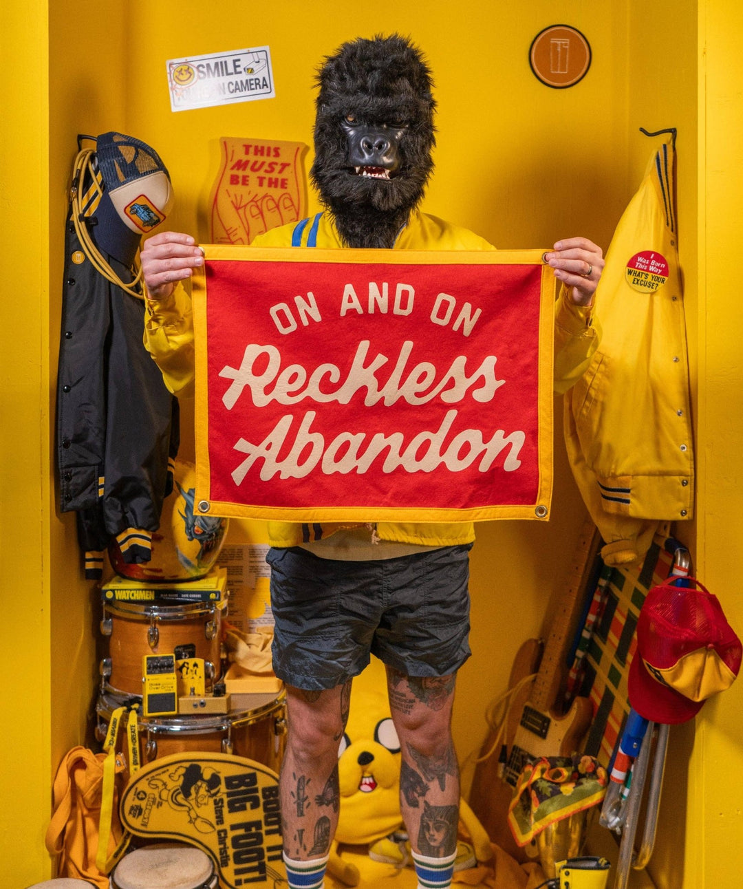 On And On Reckless Abandon Camp Flag • blink-182 x Oxford Pennant - Davidson Provision Co.