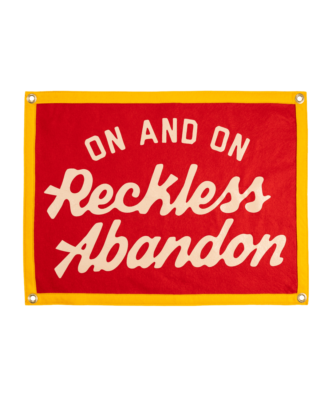 On And On Reckless Abandon Camp Flag • blink-182 x Oxford Pennant - Davidson Provision Co.
