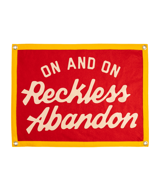 On And On Reckless Abandon Camp Flag • blink-182 x Oxford Pennant - Davidson Provision Co.