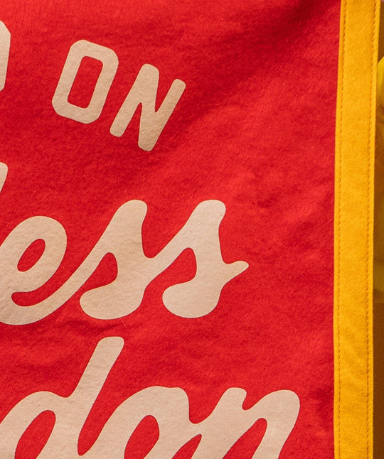 On And On Reckless Abandon Camp Flag • blink-182 x Oxford Pennant - Davidson Provision Co.