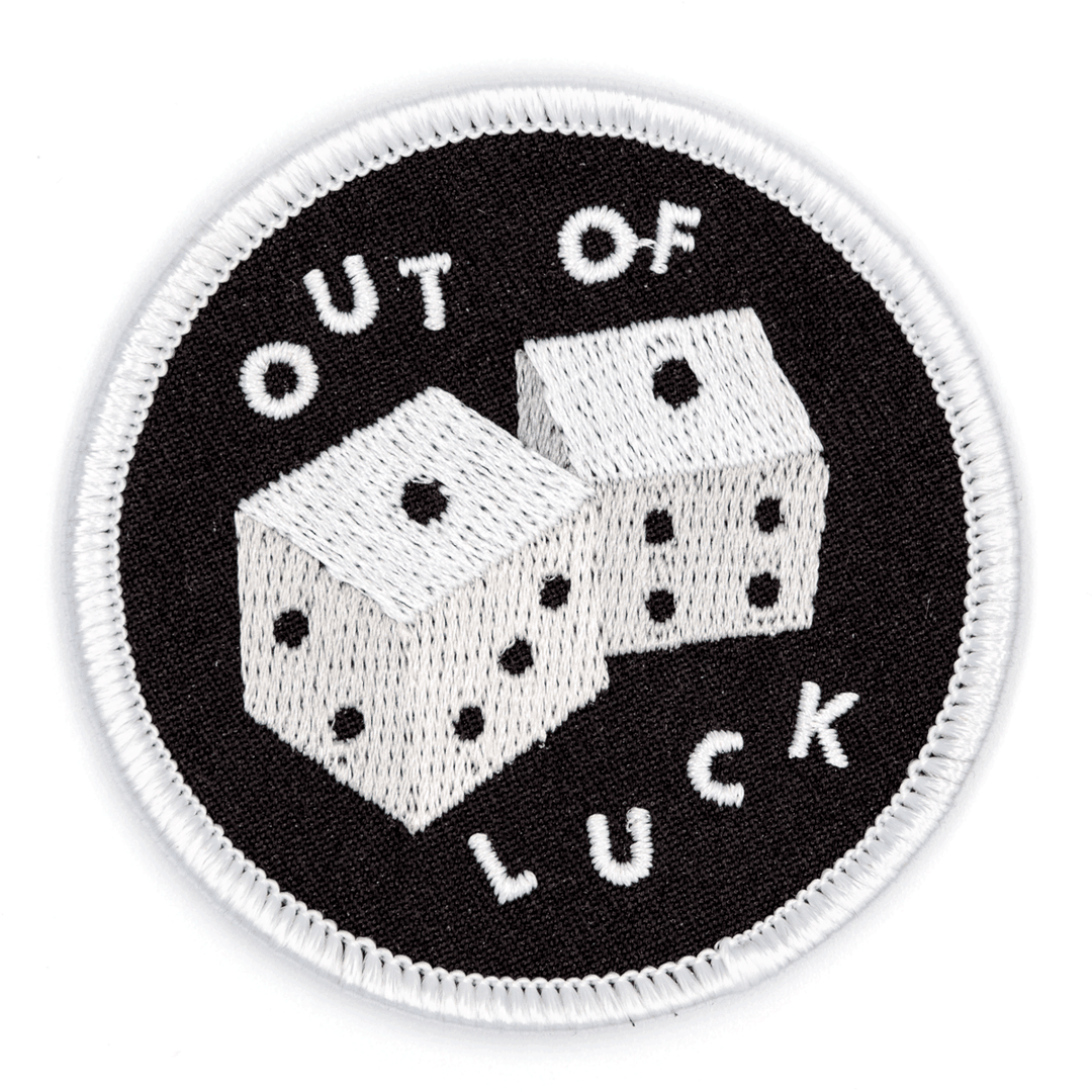 Out Of Luck Embroidered Iron-On Patch - Davidson Provision Co.