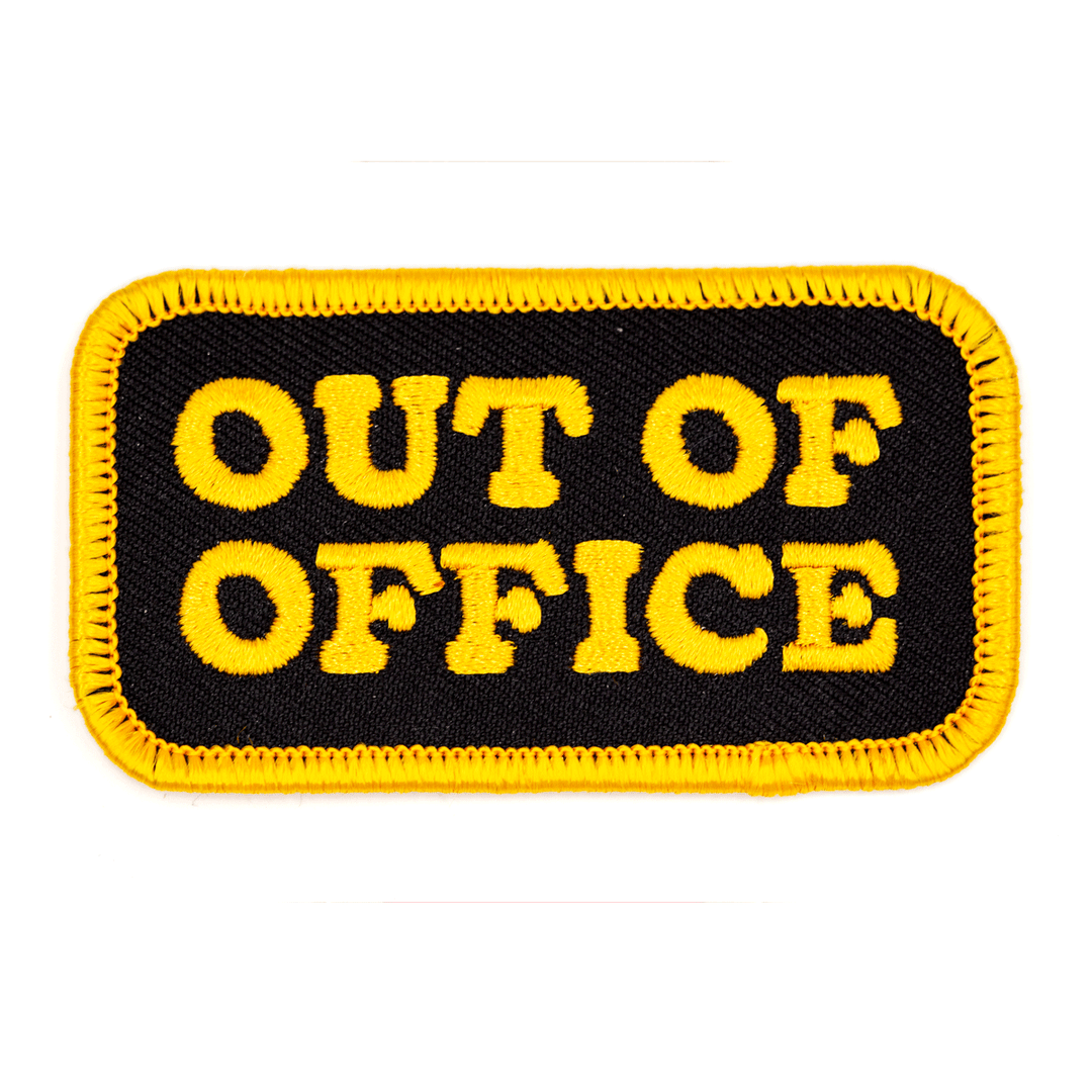 Out Of Office Embroidered Iron-On Patch - Davidson Provision Co.