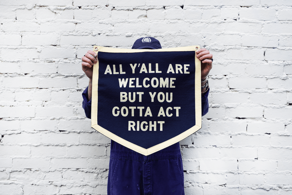 Oxford Pennant - All Y'all Are Welcome Camp Flag•Tate Farms x Oxford Pennant - Davidson Provision Co.