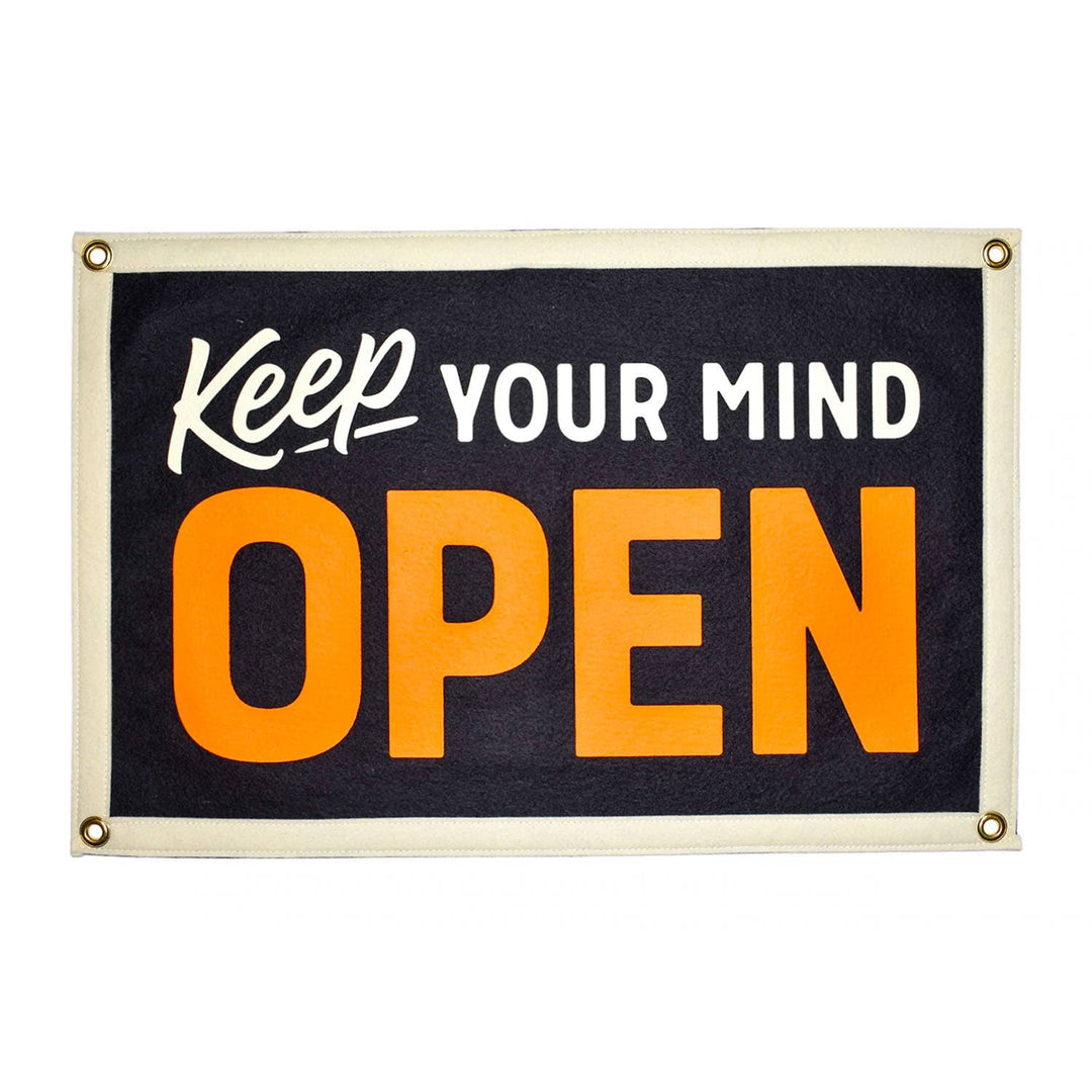 Oxford Pennant - Keep Your Mind Open Camp Flag • Holy Smokes x Oxford Pennant - Davidson Provision Co.