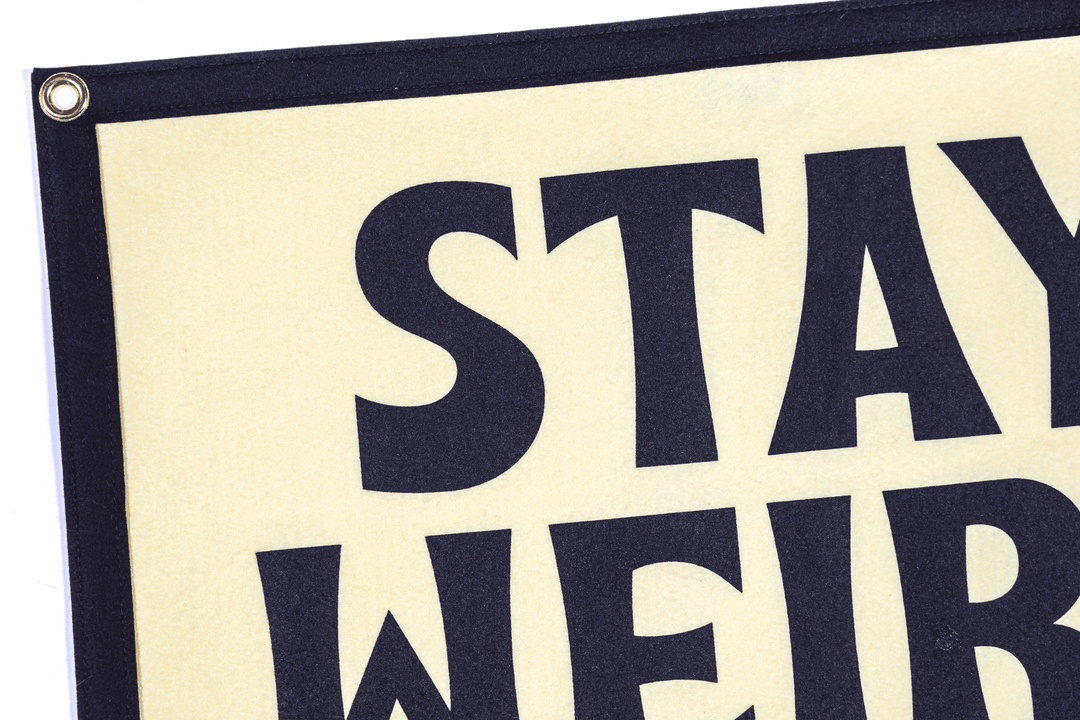 Oxford Pennant - Stay Weird Camp Flag - Davidson Provision Co.