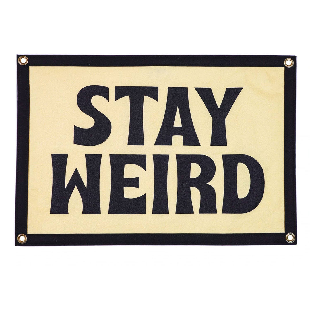 Oxford Pennant - Stay Weird Camp Flag - Davidson Provision Co.