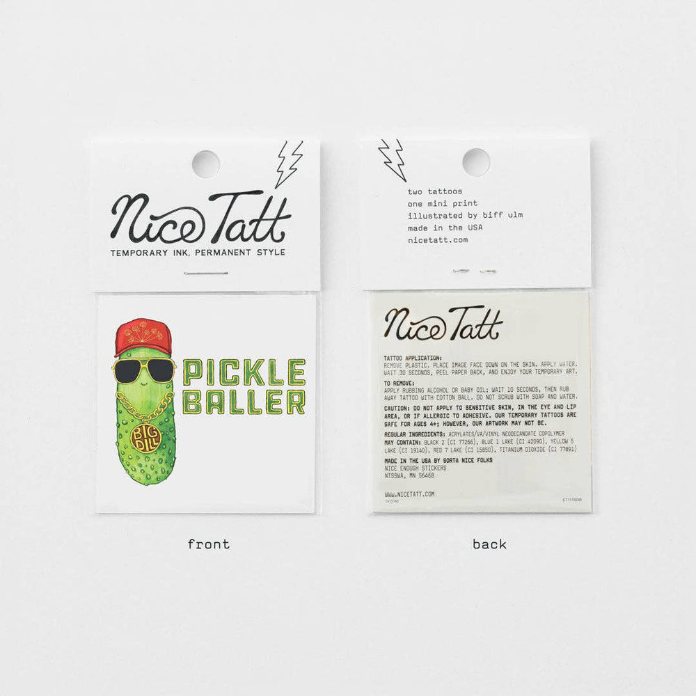 Pickle Baller - Temporary Tattoo - Davidson Provision Co.