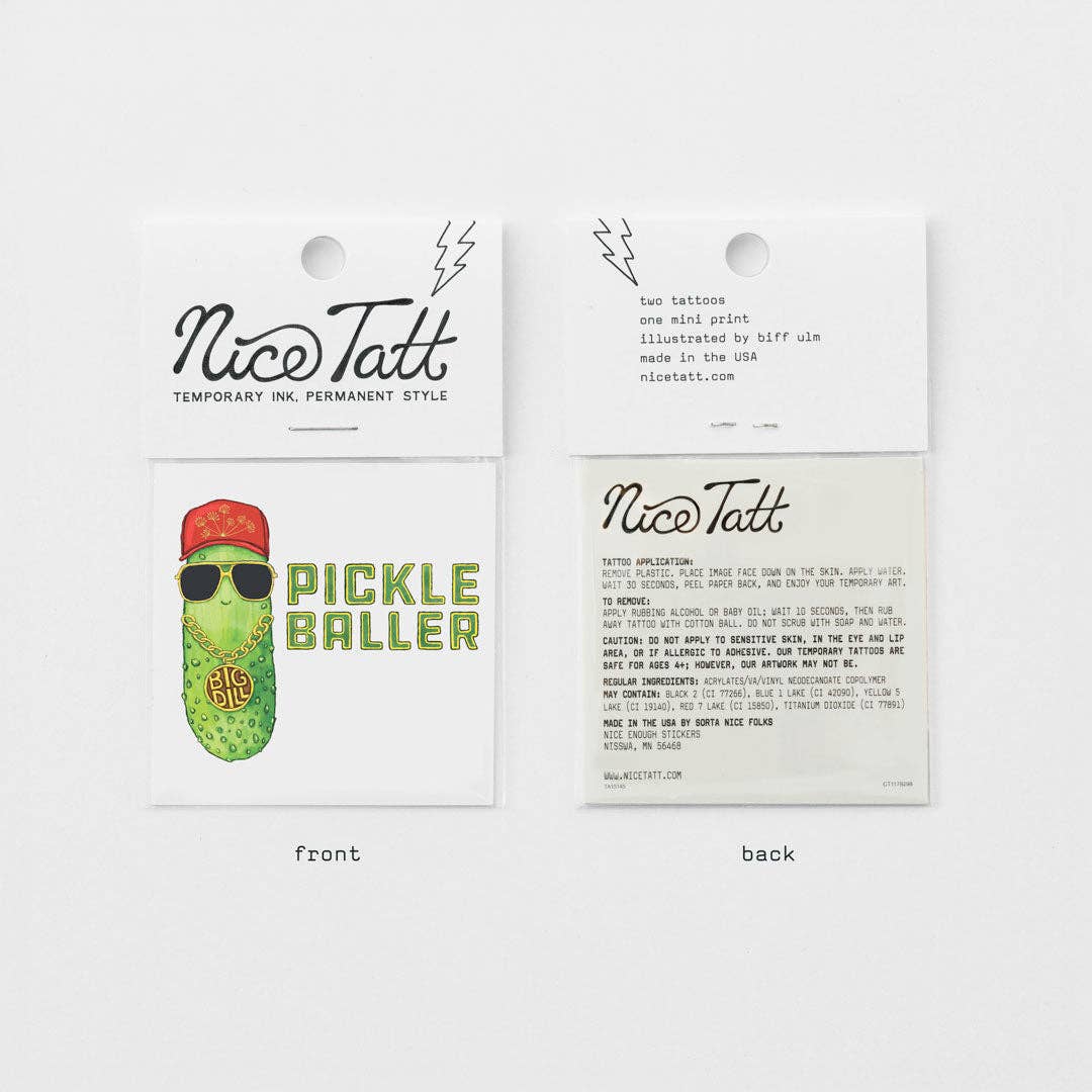 Pickle Baller - Temporary Tattoo - Davidson Provision Co.
