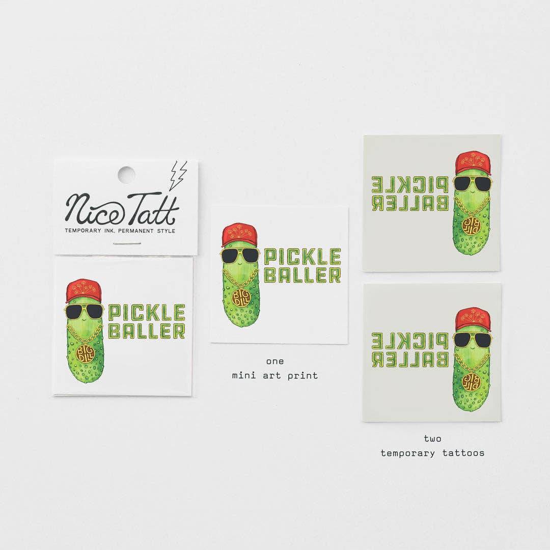 Pickle Baller - Temporary Tattoo - Davidson Provision Co.