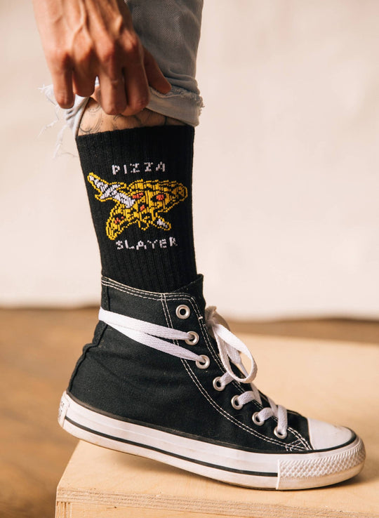 Pizza Slayer Comfy Crew Socks - Davidson Provision Co.