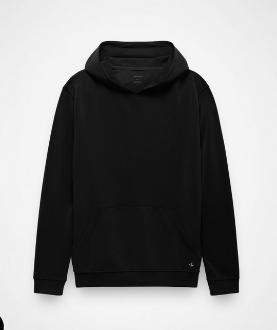 prAna Shea Soft Hoodie in Black – flat-lay